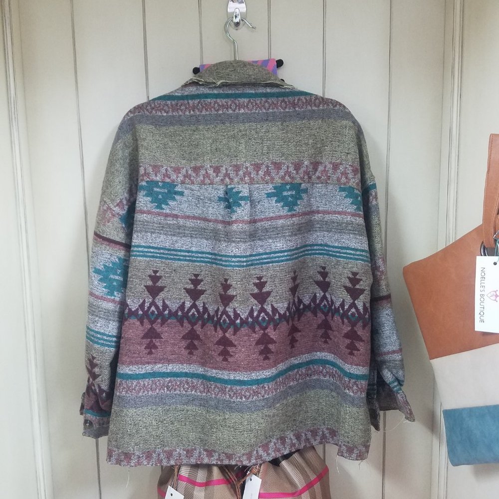 Aztec Print Shacket - Picture 2 of 2